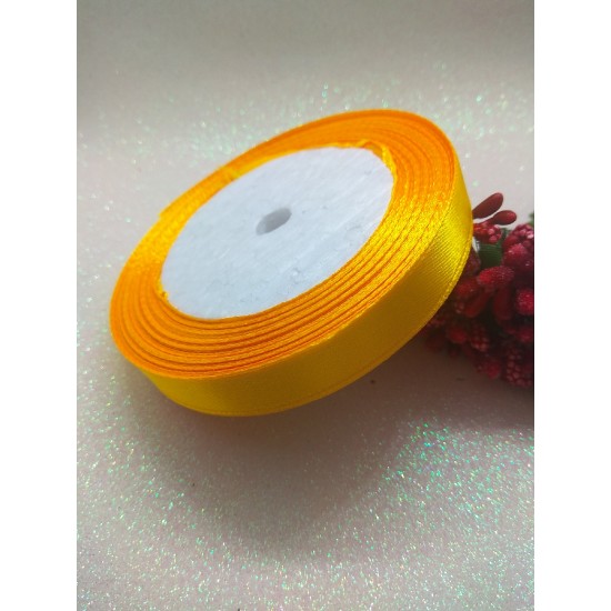 Лента атласная однотонная 1.2 см*25 ярдов, цена за катушку